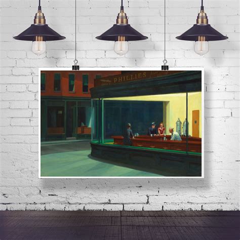 Nighthawks By Edward Hopper 1942 American Art Diner Painting Bring The