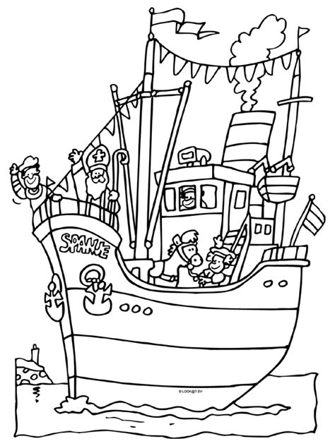 Stoomboot van Sinterklaas Knutselpagina.nl knutselen, knutselen en