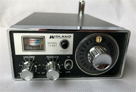 Vintage Midland Cb Radio Model 13 861 With Portable Antenna 1976 Japan