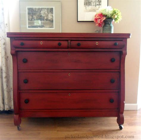 The Allure Of Red Picked And Painted Empire Dresser