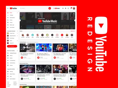 Youtube Homepage Redesign Challenge Uplabs