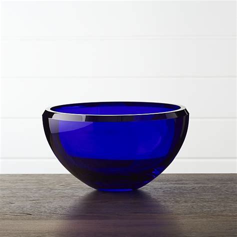 Victor Cobalt Blue Glass Bowl Crate And Barrel Hanukkah Decorations Kitchen Bowls Blue Bowl