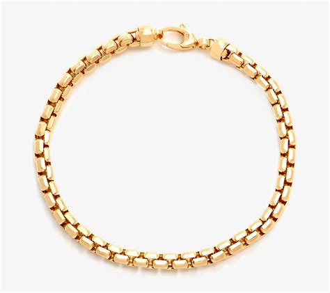 Italian Gold 8 Bold Round Box Chain Bracelet 14k 105g