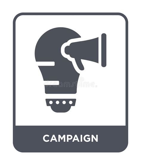 Campaign Icon In Trendy Design Style Campaign Icon Isolated On White