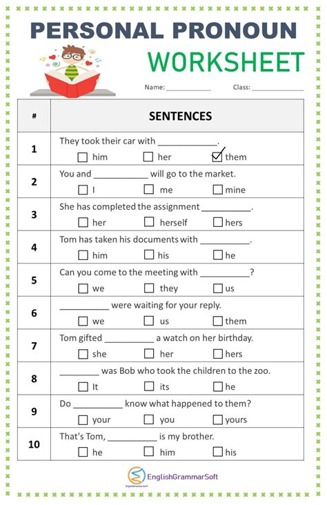 Personal Pronouns And Verb To Be Exercises