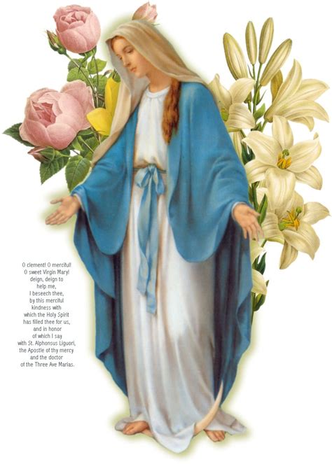 Mary With Flowers Blessed Mother Mary Blessed Mother Mother Mary
