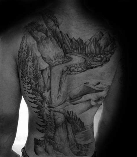 Landscape tattoos are cool because they basically could be anything as long as they include.land. 90 Landscape Tattoos For Men - Scenic Design Ideas