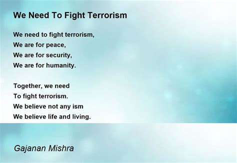 We Need To Fight Terrorism By Gajanan Mishra We Need To Fight