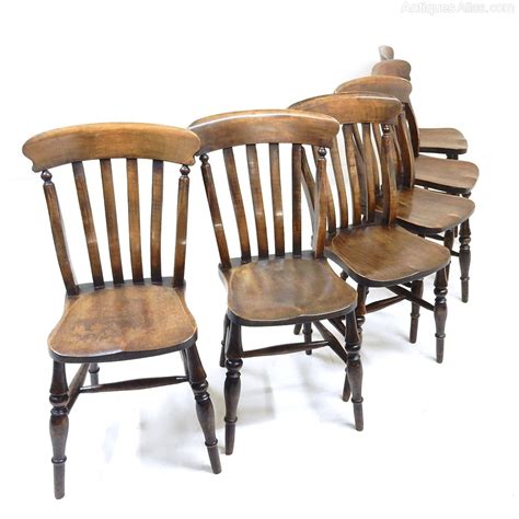 Set Of 6 Farmhouse Dining Chairs Antiques Atlas