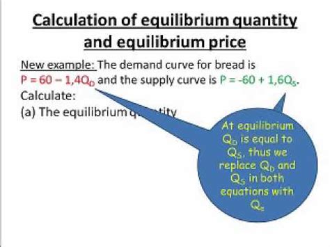 If a market is at its equilibrium price and quantity, then it has no. Calculation of equilibrium quantity and equilibrium price ...