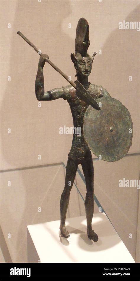 Bronze Statuette Of A Warrior Etruscan Th Century Bc Hi Res Stock