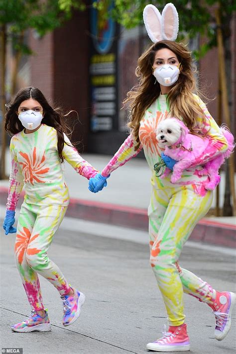Farrah Abraham Wears Bunny Ears As She And Daughter Sophia 11 Match Outfits For Masked Walk