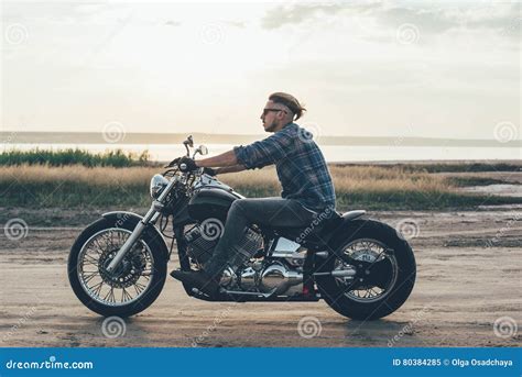 Man Riding Motorcycle Stock Image Image Of Fast Male 80384285