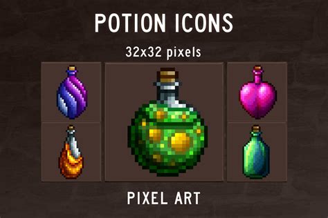 Potion Icons Pixel Art Pack
