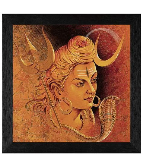 Jaf Religious Lord Shiva Wood Art Prints With Frame Single Piece Buy