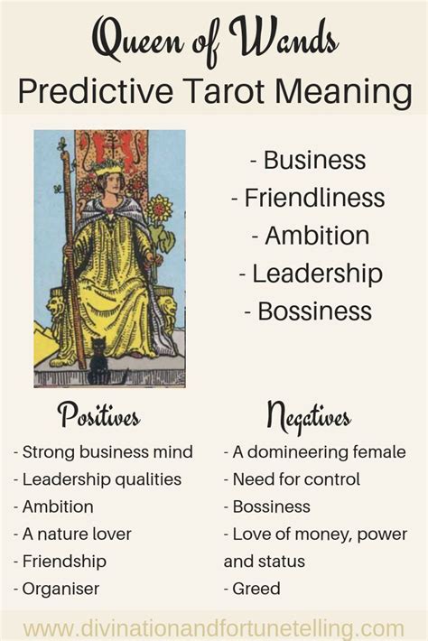 Queen of wands can also signify someone charismatic who inspires you. Future Tarot Meanings: Queen of Wands — Lisa Boswell | Tarot meanings, Wands tarot, Tarot card ...