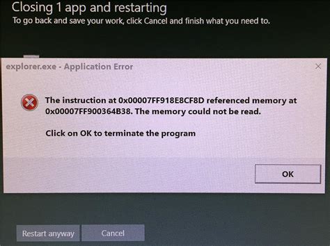 Memory Could Not Be Read Error Microsoft Community