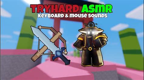 Roblox Bedwars Tryhard Asmr Keyboard And Mouse Sounds Gameplay Youtube