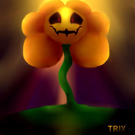 Undertale Flowey The Flower By Trix Gaming Artist On Deviantart