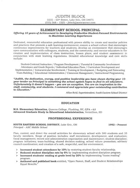 Elementary School Principal Job Description Free Documents
