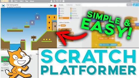 How to make a racing game in scratch (part 1), i create a large, scrollable race track and a. Scratch Tutorial: Platformer Game! (Get featured 2018 ...