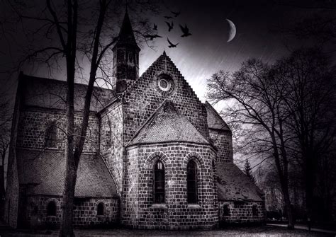 Free Images Black And White Night Mystical Dark Darkness Church