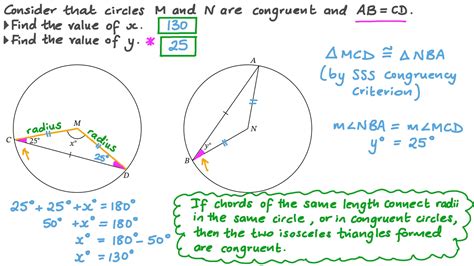 Question Video Finding Unknown Angles Given Equal Chords In Congruent