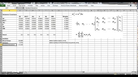 The expected return on a risky asset, given a probability distribution for the possible rates of return. Calculating Portfolio Variance using the Variance ...