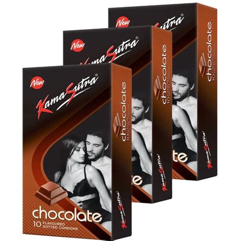 kamasutra chocolate flavour condom condom set of 10 30 sheets shopee india