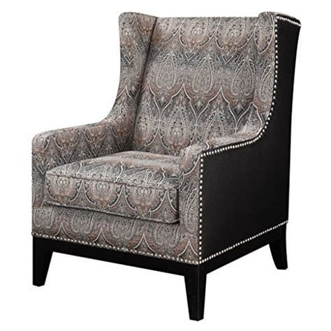 Modhaus Living Contemporary Wingback Upholstered Black Faux Leather And