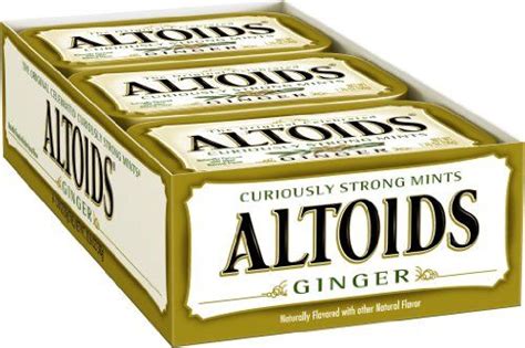 Altoids Curiously Strong Mints Ginger 176 Ounce Tins Pack Of 12