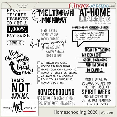 Homeschooling 2020 Word Art Created By Word Art World