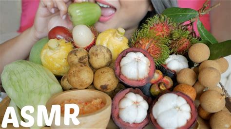 Asmr Exotic Fruit Platter Crunchy And Juicy Eating Sounds Ne Lets