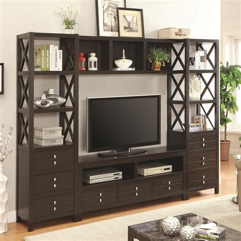 Coaster Entertainment Units Entertainment Wall Unit with 9 Drawers and ...