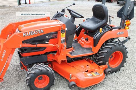 2008 Kubota Tractor Mower Bx2230 4wd W 60” Mower Deck Loader 260 Hrs