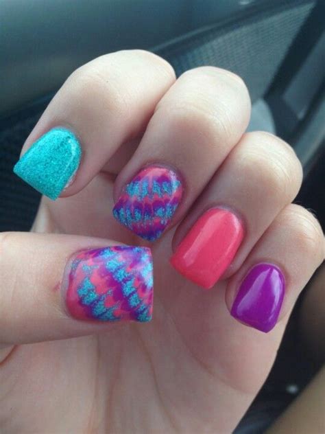Splatterpaint nails bright nail art cute nails cute nail art. Bright summer gel nails Facebook.com/TipsNToesByErica ...