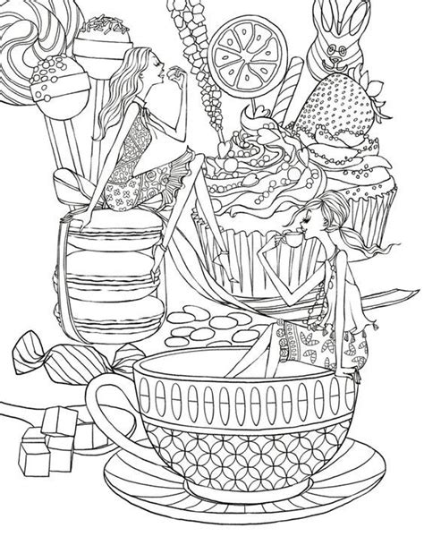 Coloring pages alice preschool cute coloring book cheshire cat happy birthday. Tea party coloring page | Coloring rocks, Free adult ...