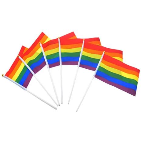 6 Pcs Rainbow Flag Colorful Rainbow Peace Flags Banner Lgbt Pride Lgbt Flag Lesbian Gay Parade