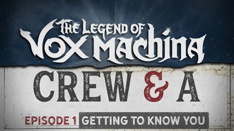 The Legend Of Vox Machina Episode 1 - Crew & A Episode 1: Getting to Know You | The Legend of Vox Machina