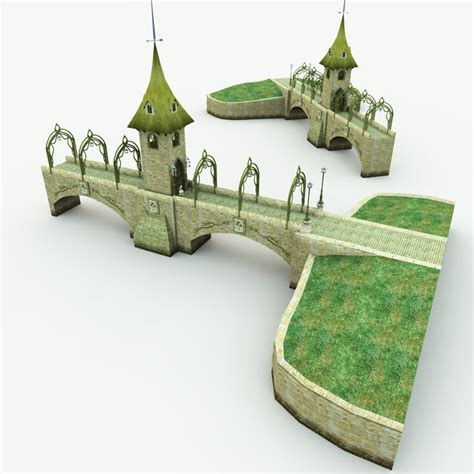 Elven Village Bridge Gate For Poser 3d Models Meshbox