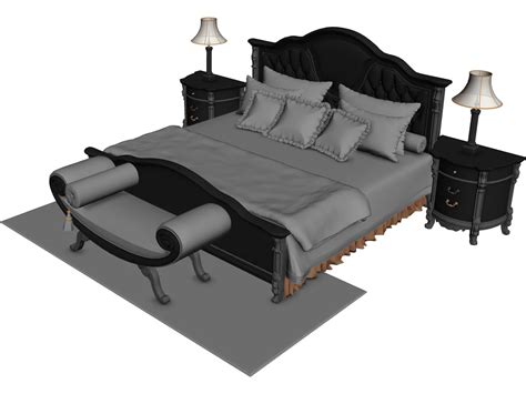 Classic Bedroom Set 3d Model 3dcadbrowser