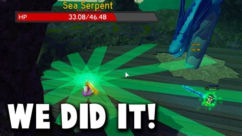Defeating The New Sea Serpent Final Boss Roblox Dungeon Quest