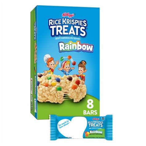 Kelloggs Rice Krispies Treats Rainbow Marshmallow Snack Bars 8 Ct