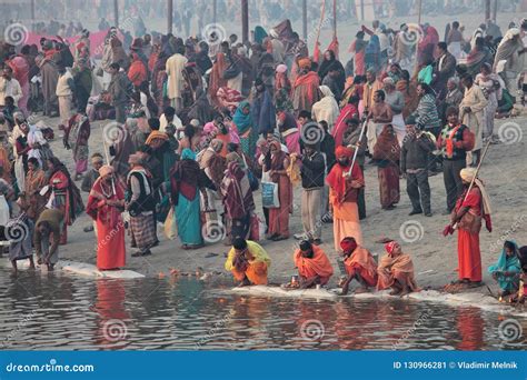 Hindu Devotees Come To Confluence Of The Ganges For Holy Dip During The
