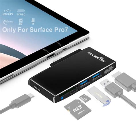 Buy Surface Pro 7 Docking Station Usb C Hubrocketek 6 In 2 Surface Pro
