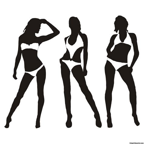 Drawings Bikini Girls Silhouette Vector Stock Illustration My Xxx Hot Girl