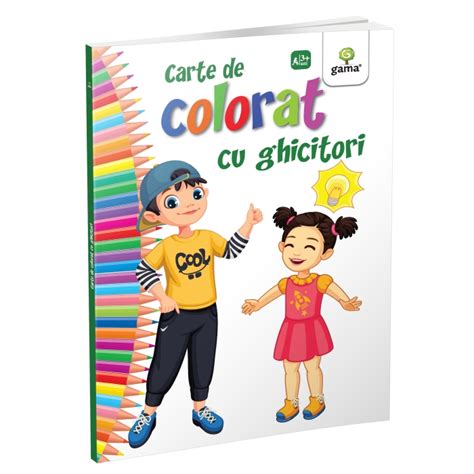 Carti De Colorat Pentru Copii Cu 80 De Pagini Si Cu Ghicitori Editia