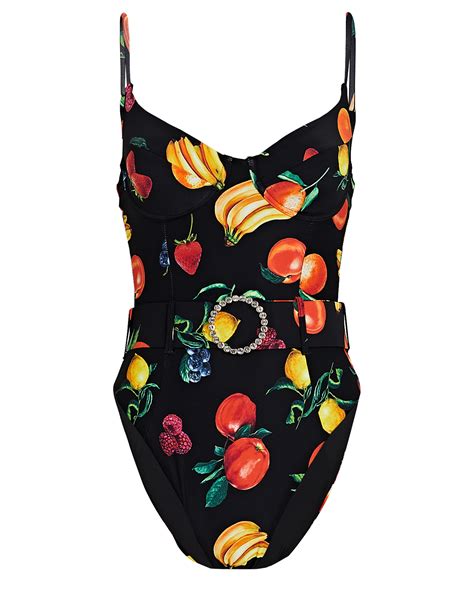 Weworewhat Danielle Fruit Print One Piece Swimsuit Intermix