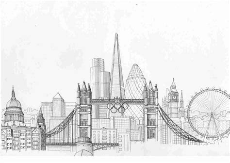 City Skyline Drawing Simple At Explore Collection