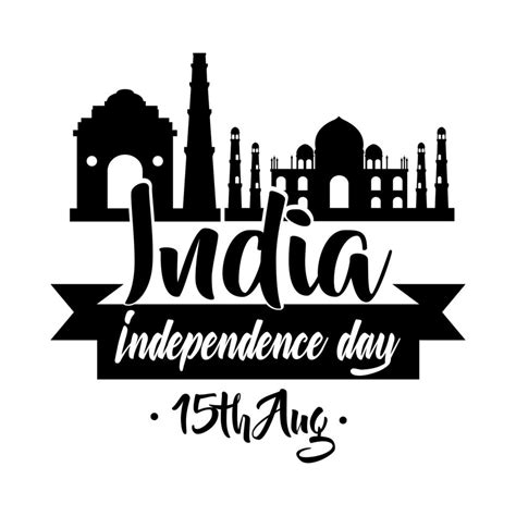 India Independence Day Celebration With Taj Mahal Mosque Silhouette